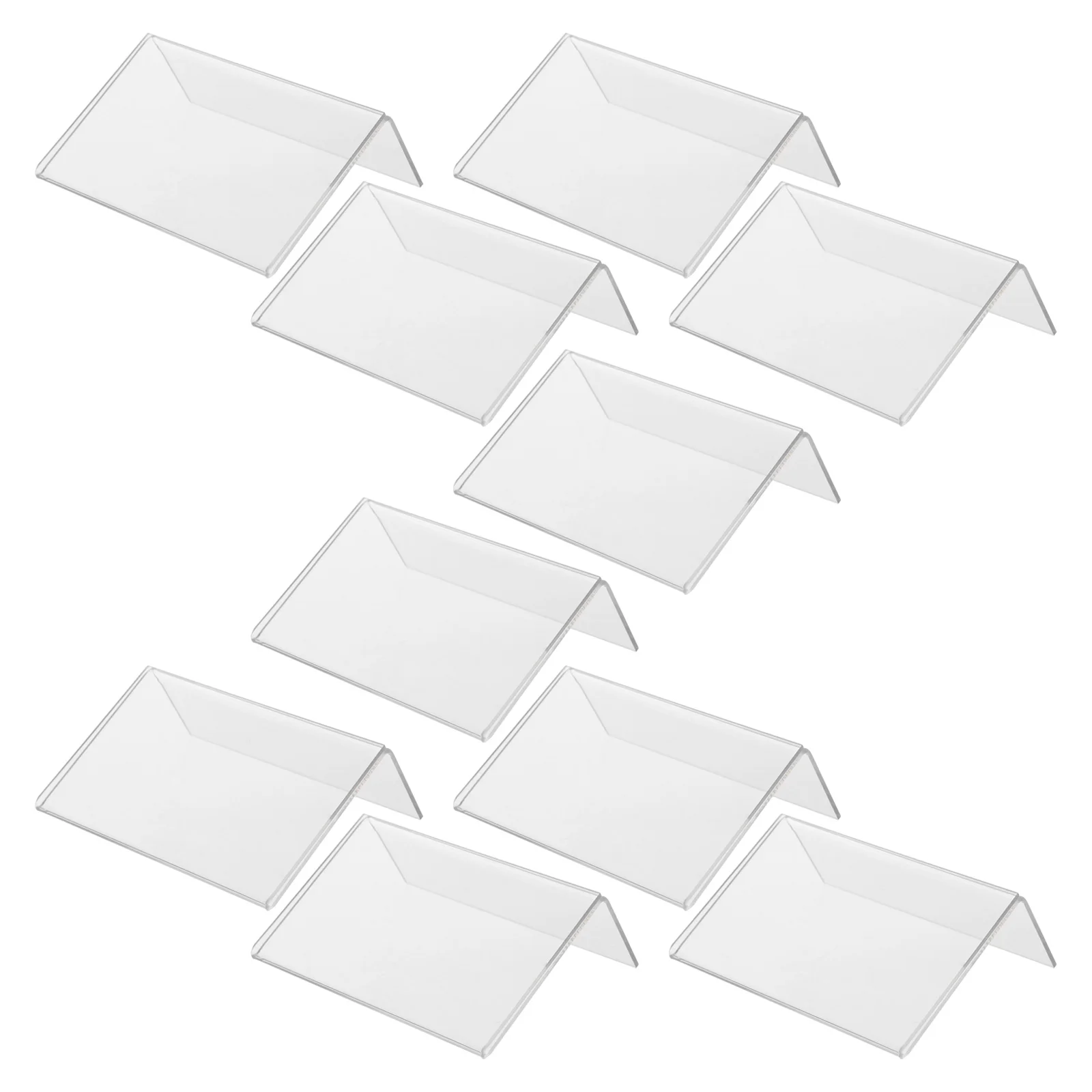 

10 Pcs Labels Price Tag Sign Holder Stand Small Board Classroom Library Organization Acrylic Transparent Display for