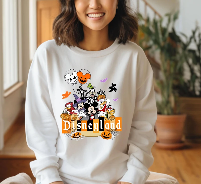 

MINISO Толстовка с капюшоном Disney на Хэллоуин Микки и друзья Толстовка со скелетом Диснейленд Толстовка со скелетом Диснея