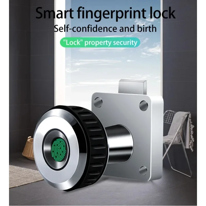 Cabinet Lock Smart Fingerprint Lock Drawer  20 Fingerprints Electronic  Wireless Door  Built-in Metal Smart