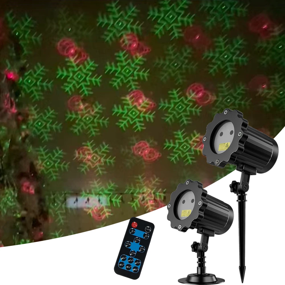 

Christmas Projector Lights Outdoor IP44 Waterproof Christmas Decorations Lighting for Xmas Halloween Holiday Garden Patio