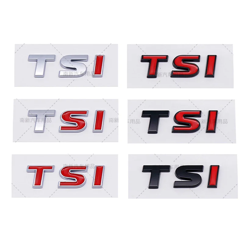 3D ABS TSI Letters Emblem Car Sticker Auto Rear Trunk Fender Side Styling For Volkswagen VW Polo Golf 5 6 7 Jetta MK7 MK6 MK5