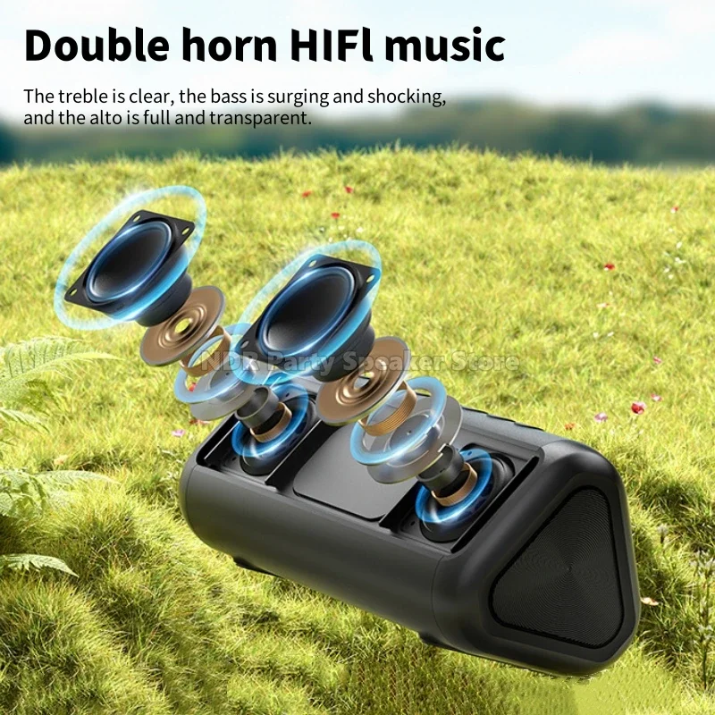 Hot Selling Portable 5000mAh Outdoor Bluetooth Speakers with Solar Function Multifunctional Camping Sound HIFI Sound Quality