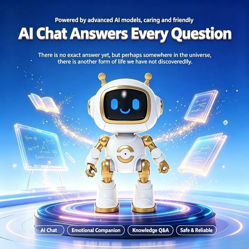 Cool Stuff Funny Gift-Hot Ai Intelligent Chat Rc Robot,Kawaii Deepseek Desktop Robot,Dialogue Chat Voice Companion,Toys for Kids