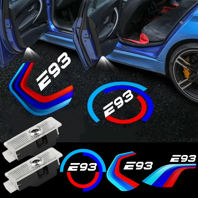2PCS Ghost Shadow LED Welcome Courtesy Lights Car Door Projector Lamp for BMW 3 Series E93 Logo 2005‑2012 Emblem Accessories