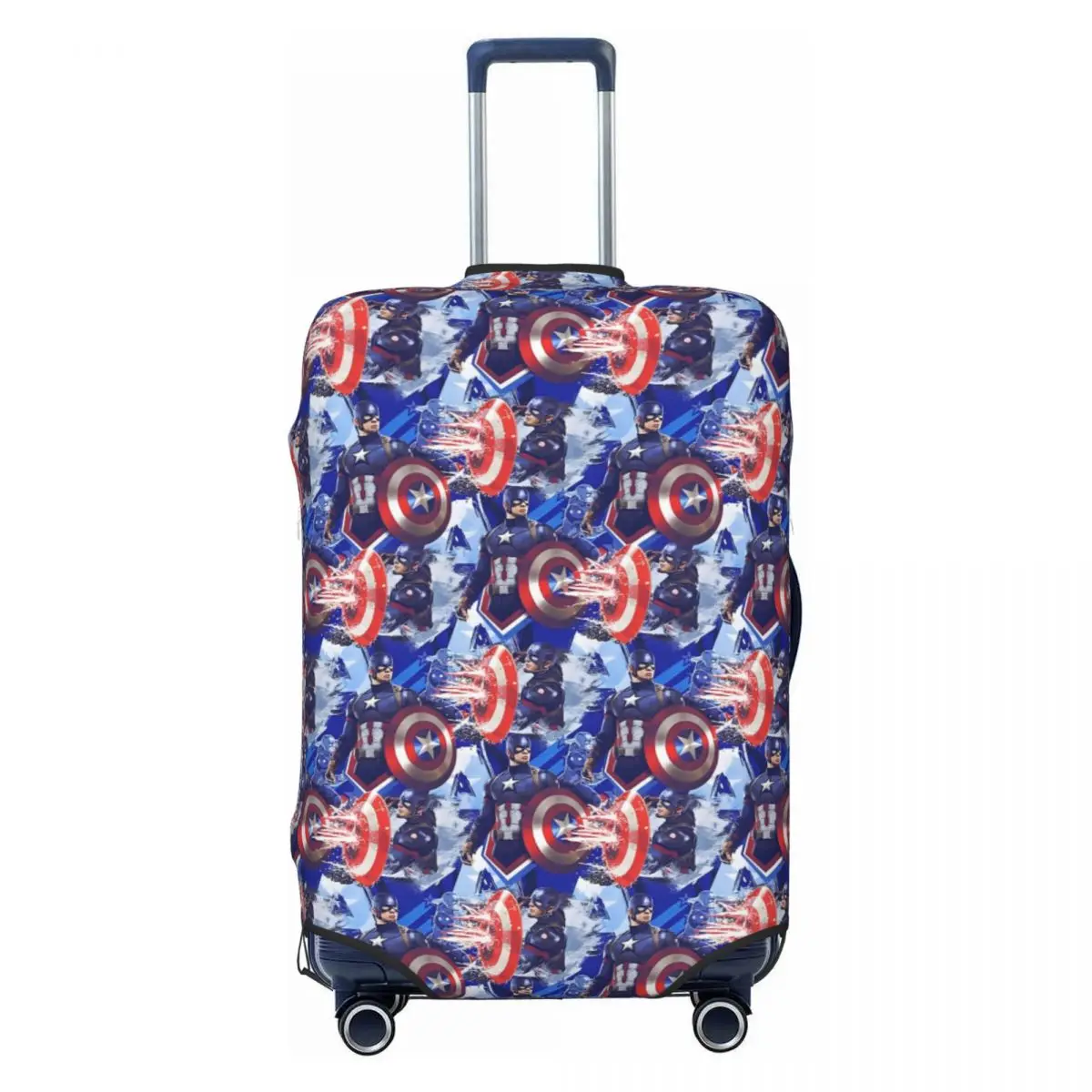 

Custom Funny Captain America Luggage Cover Protector Dust Proof Anime Cartoon Classical Film Travel Suitcase Covers