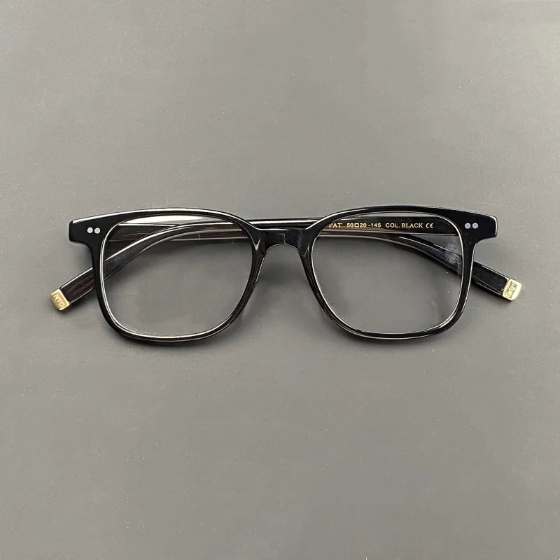 

Retro glasses Rectangular acetate optical glasses frame prescription glasses for men and women Designer luxury brand glasses