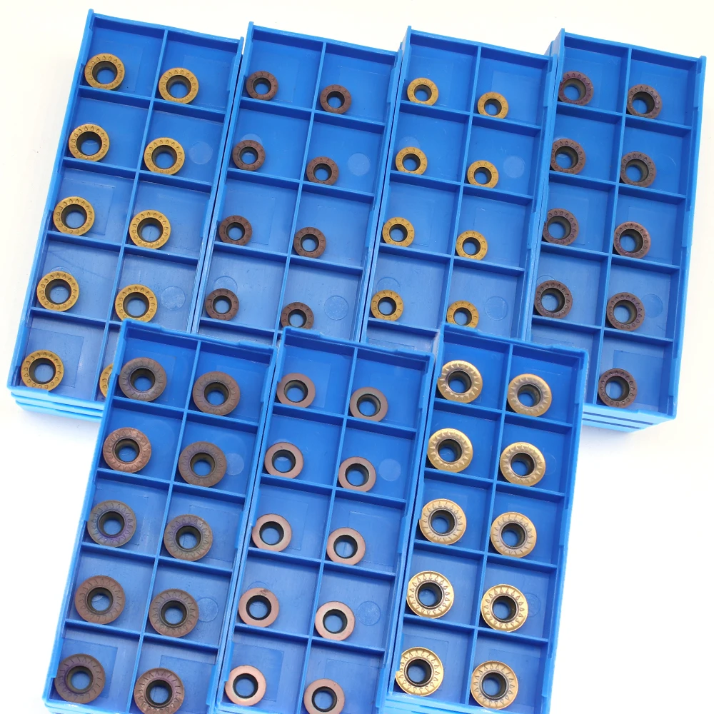 10 قطعة RPMT08T2 / RPMT1003 / RPMT10T3 / RPMT1204 MOE VP15TF / UE6020 طحن إدراج تحول أدوات كربيد إدراج مخرطة معدنية