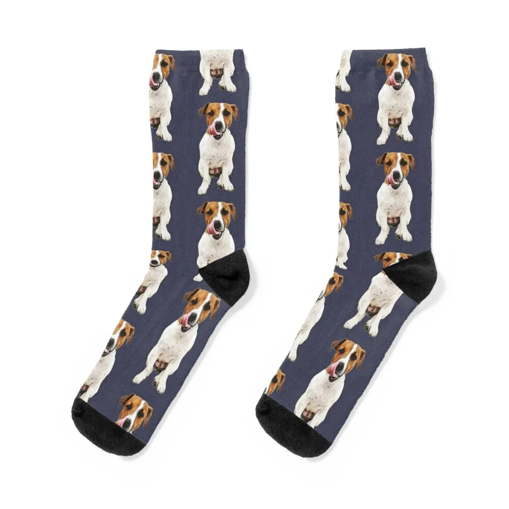 

Jack Russell Terrier Dog Cute Wink and Lick Socks luxury sheer heated new year Women's Socks Men's