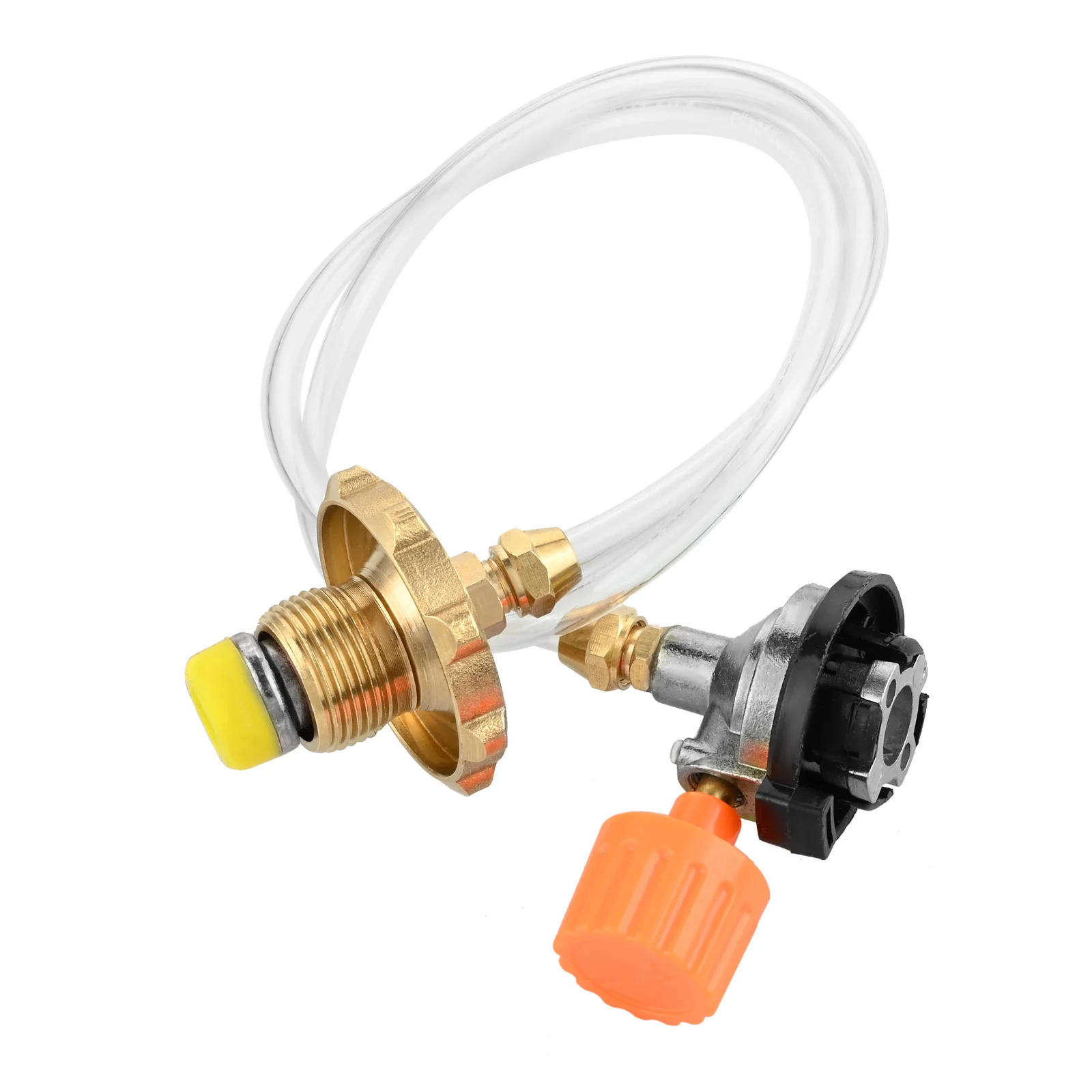 3 Pieces Set Long Gas Tank Inflation Valve Copper Hand Wheel Plastic CB Can Gas Adapter Outdoor Supplies Corrosion Resistant