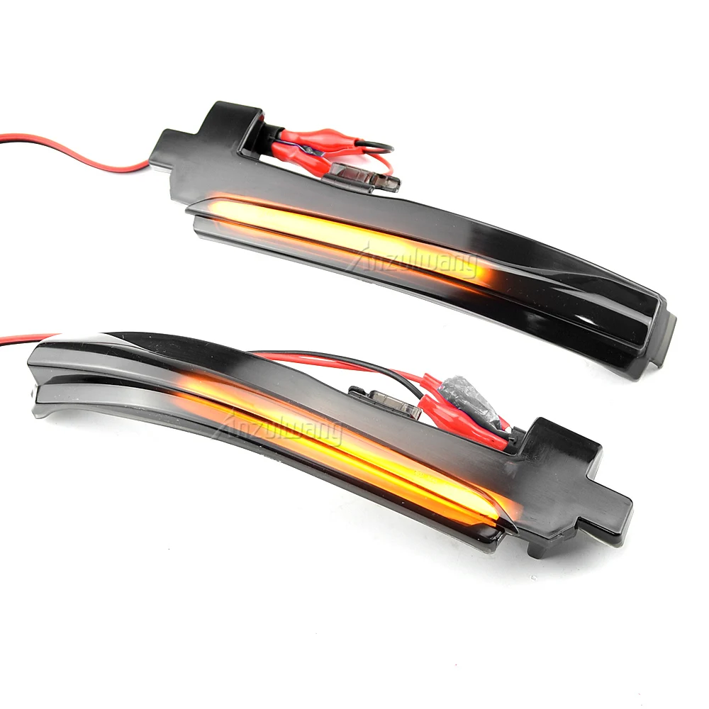 2 قطعة LED ديناميكية بدوره مصباح إشارة المتعري تدفق المياه الوامض ضوء وماض لفولفو S80 II 2012-2016 S60 II 2011-2018 #4