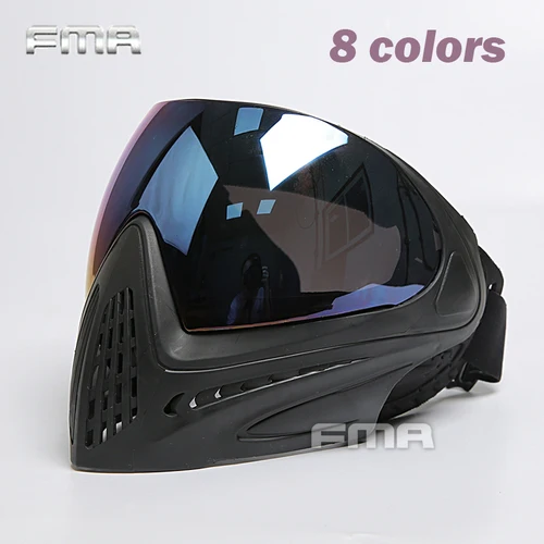 Imagen 2 del producto Mascarilla facial completa FMA F1 2024, máscara protectora de seguridad de Paintball de una sola capa, gafas antiniebla, equipo táctico Airsoft para exteriores