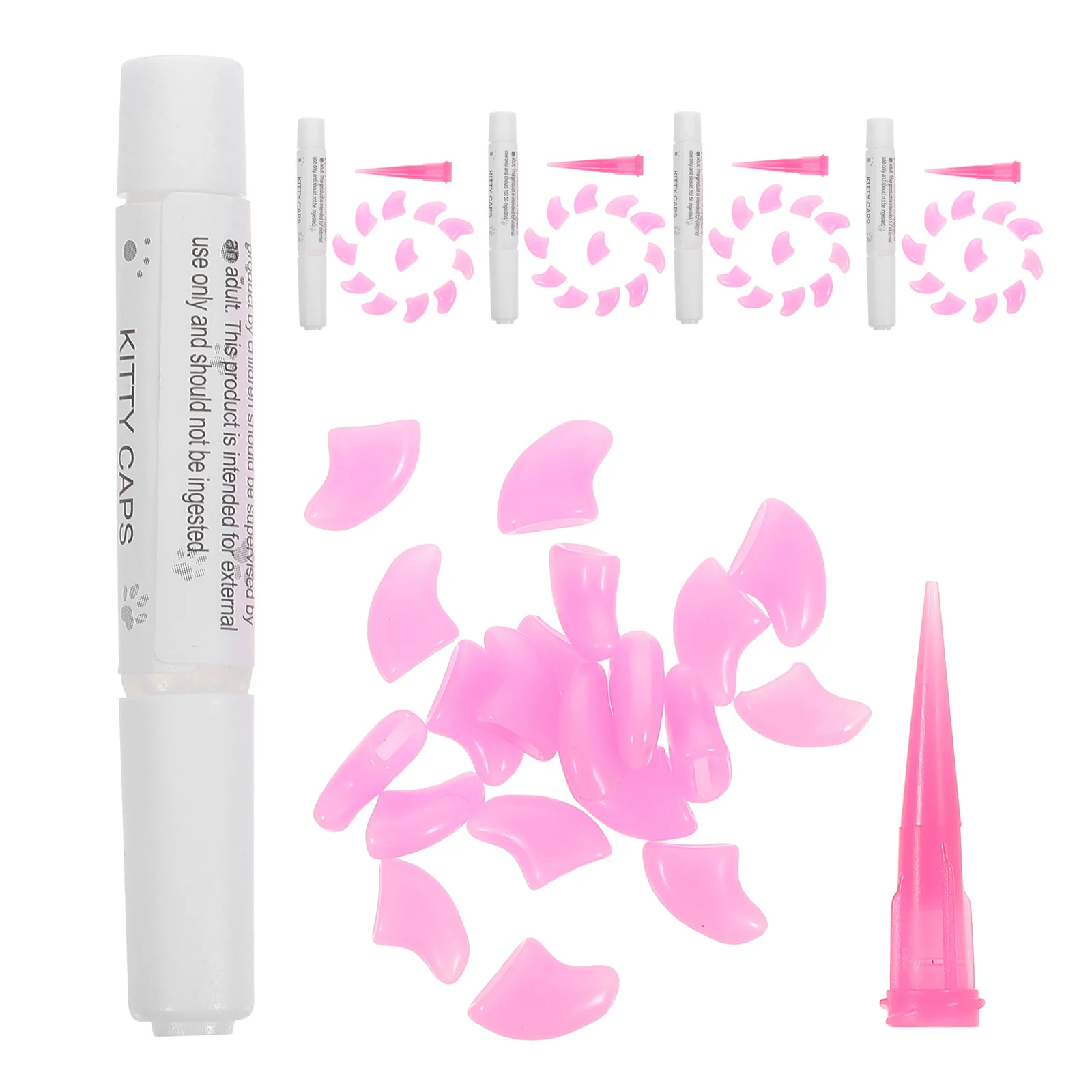 5 juegos de tapas de protección de garra de gato, cubiertas suaves para uñas para mascotas, evitan arañazos en muebles, aplicación rápida, aspecto elegante, todos los tamaños