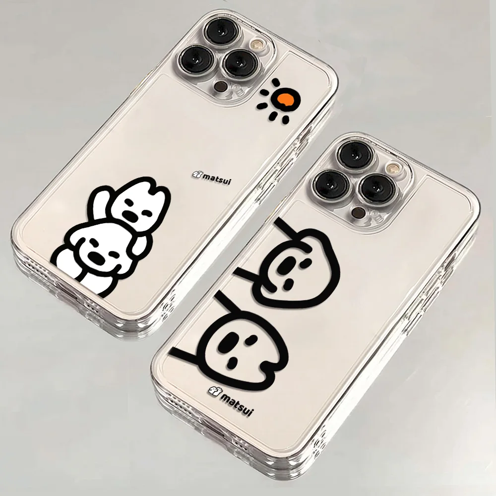 

Акриловый чехол для телефона с милым белым щенком для Motorola Moto G9 G22 G32 G53 G30 G71 G72 G73 Edge 40 Pro, мягкая прозрачная задняя крышка из ТПУ