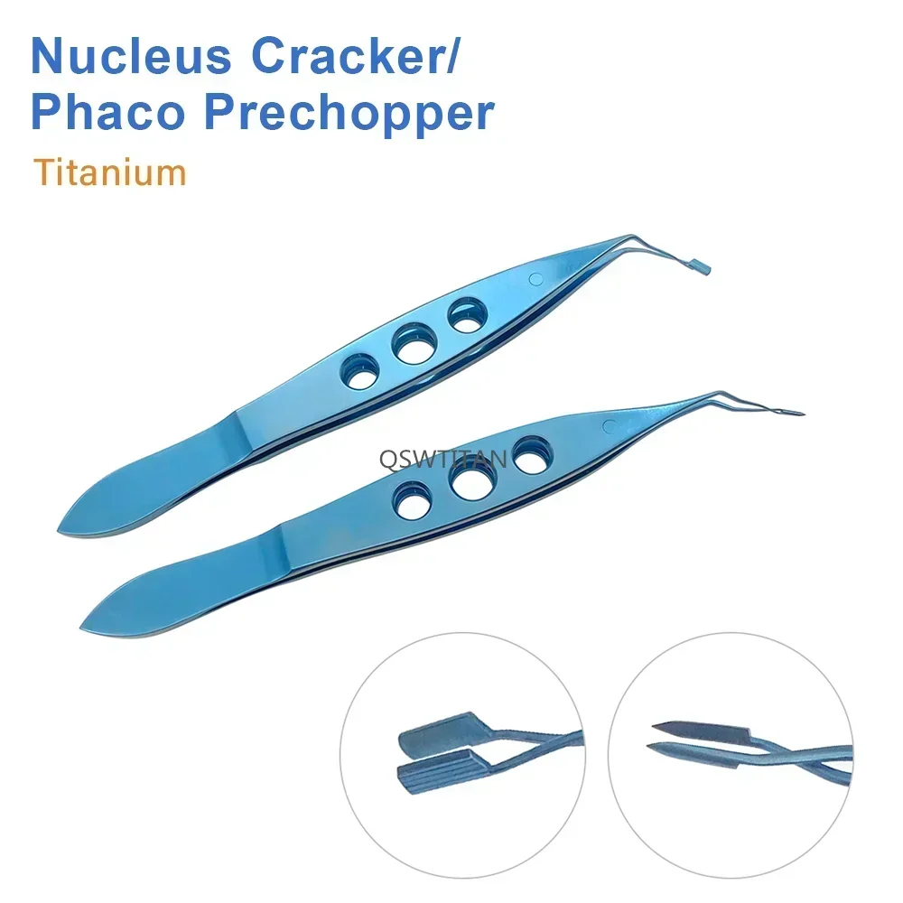 Titanium Nucleus Cracker Forceps Nucleus Removal Forceps 105mm Eyelid Tweezers Ophthalmic Micro Instrument