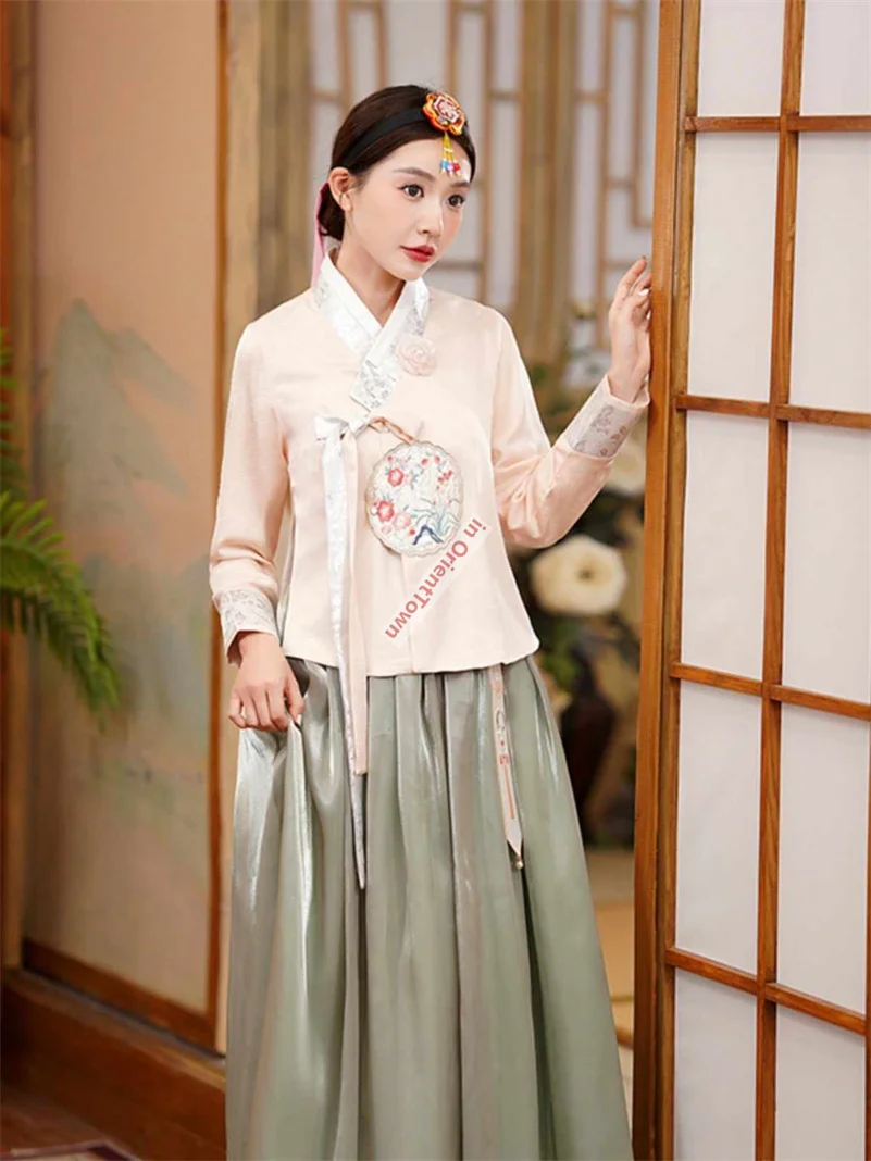 Korean Ethnic Hanbok Women's Clothing Minority Performance Costumes Yanji Princess Dresses Traditional Travel to Korea Apparel