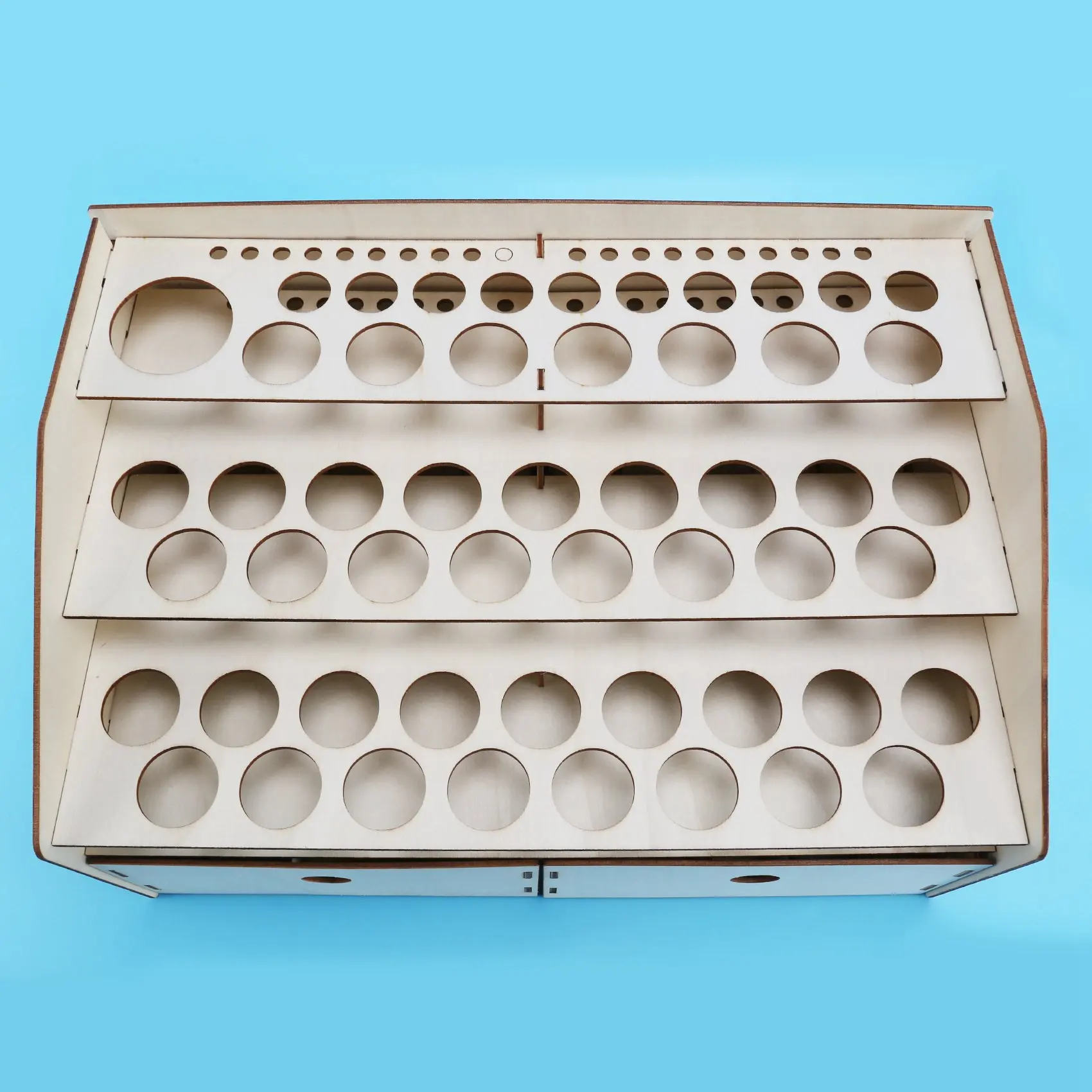 

Excellent! DIY Wooden Organizer Paint Bottles Display Rack Brushes Holder Stand Storage Model Tool