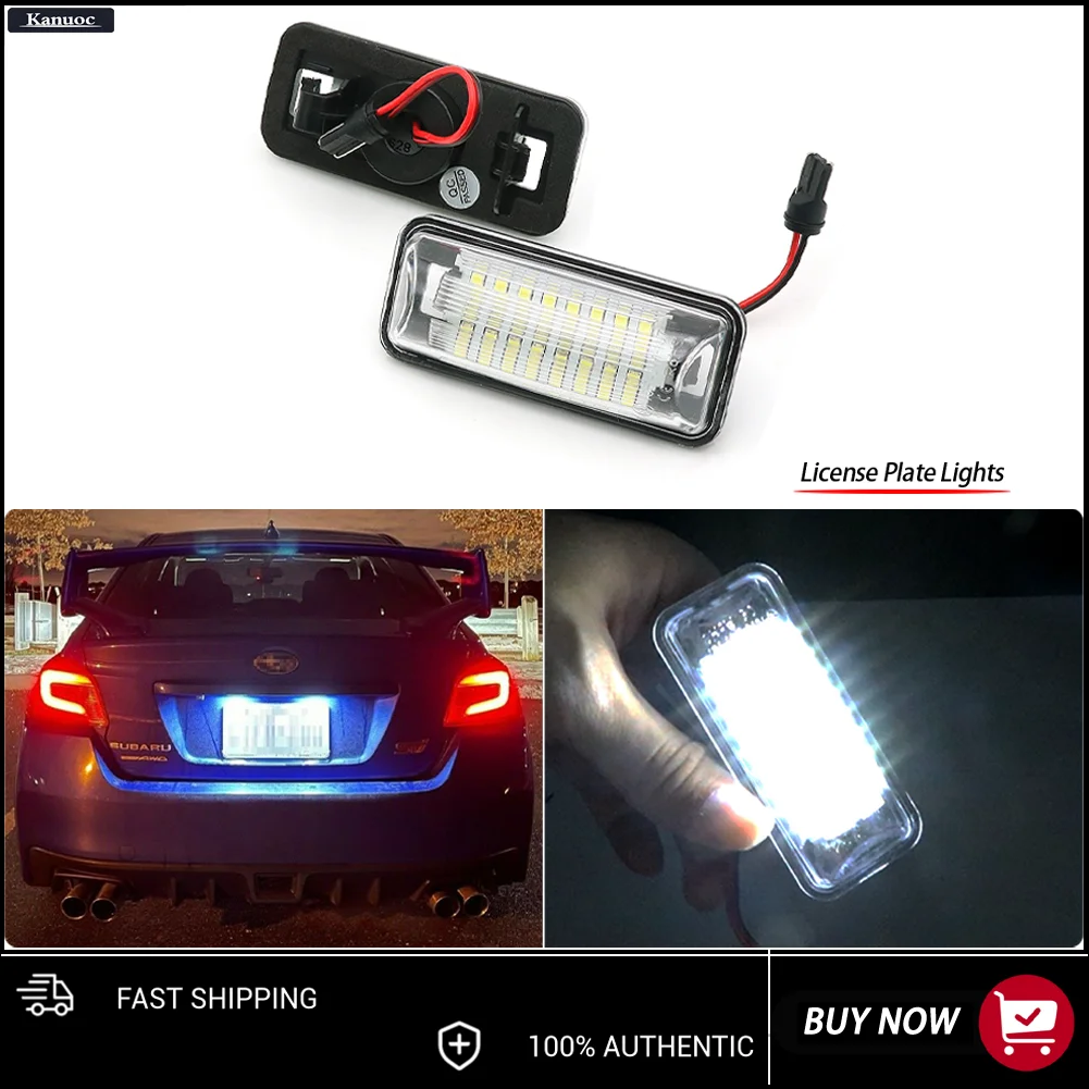 

2Pcs Ultra Bright 12V LED License Plate Lights For Subaru Forester Crosstrek Outback Ascent