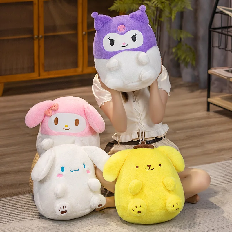 37Cm Sanrio Anime Kuromi Melodie Cinnamoroll Pom Pom Purin Knuffel Zacht Knuffel Dier Pop Schattige Kussen Kamer Decoratie Voor Gif