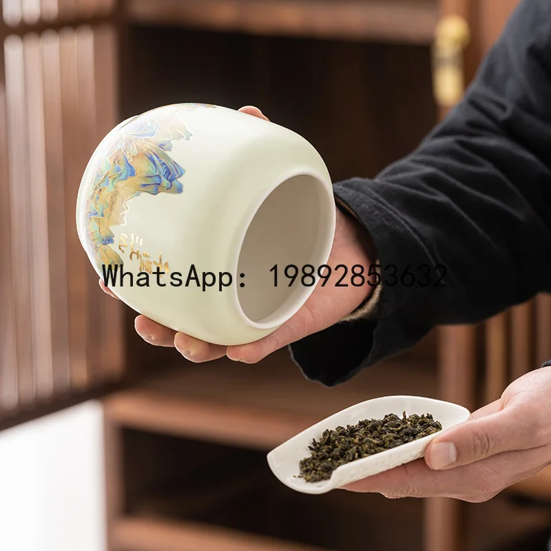 PYJ new Chinese style national style  can green  black tea universal moisture-proof sealed can storage tea can