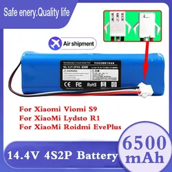 Batteria originale agli ioni di litio da 6500mAh per Lydsto R1,Roidmi Eve Plus ,Proscenic M7 MAX, M7 Pro,M8 Pro,U6, Lenovo LR1 aspirapolvere