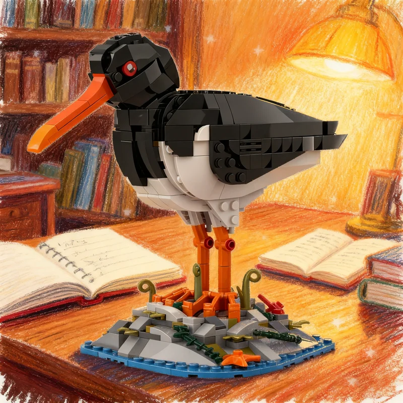 522 stücke MOC Oystercatcher Harry Modell Bausteine Bau DIY Kreative Idee Spielzeug Weihnachten Geschenke Bildung Ziegel Kinder