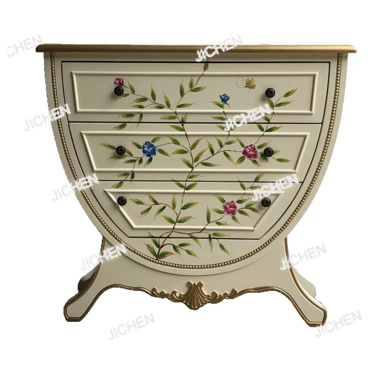 

Шкаф-тумба из массива дерева в европейском стиле, прихожая тумба-комод, U-образная мебель с покраской