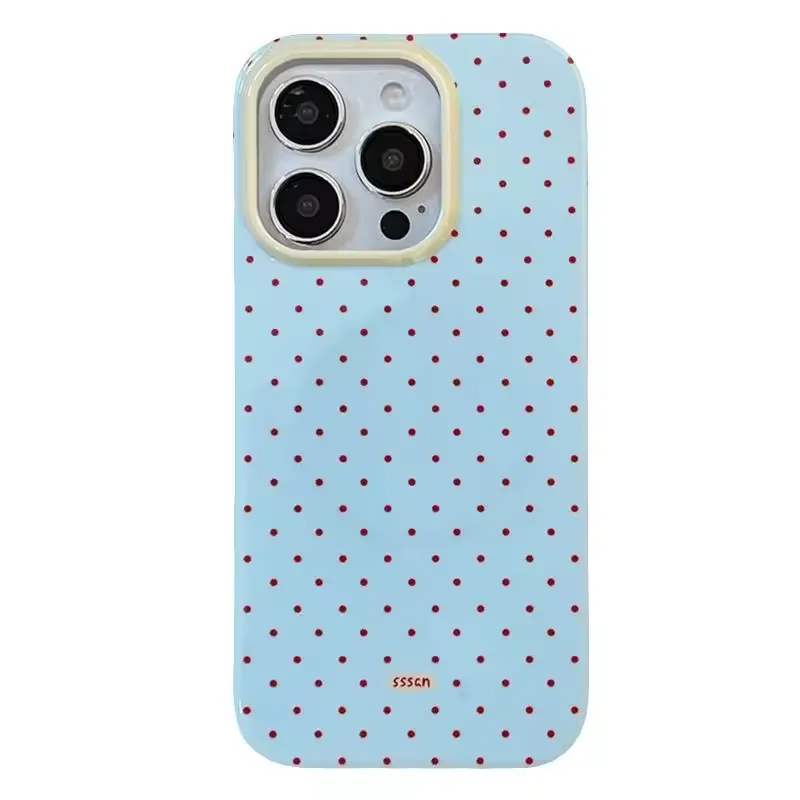 Minimalist Black Polka Dot 3D Cherry Tomato Phone Case For iPhone 17 AIR 16 15 14 13 12 11 PRO MAX PLUS Dustproof Cover view 6
