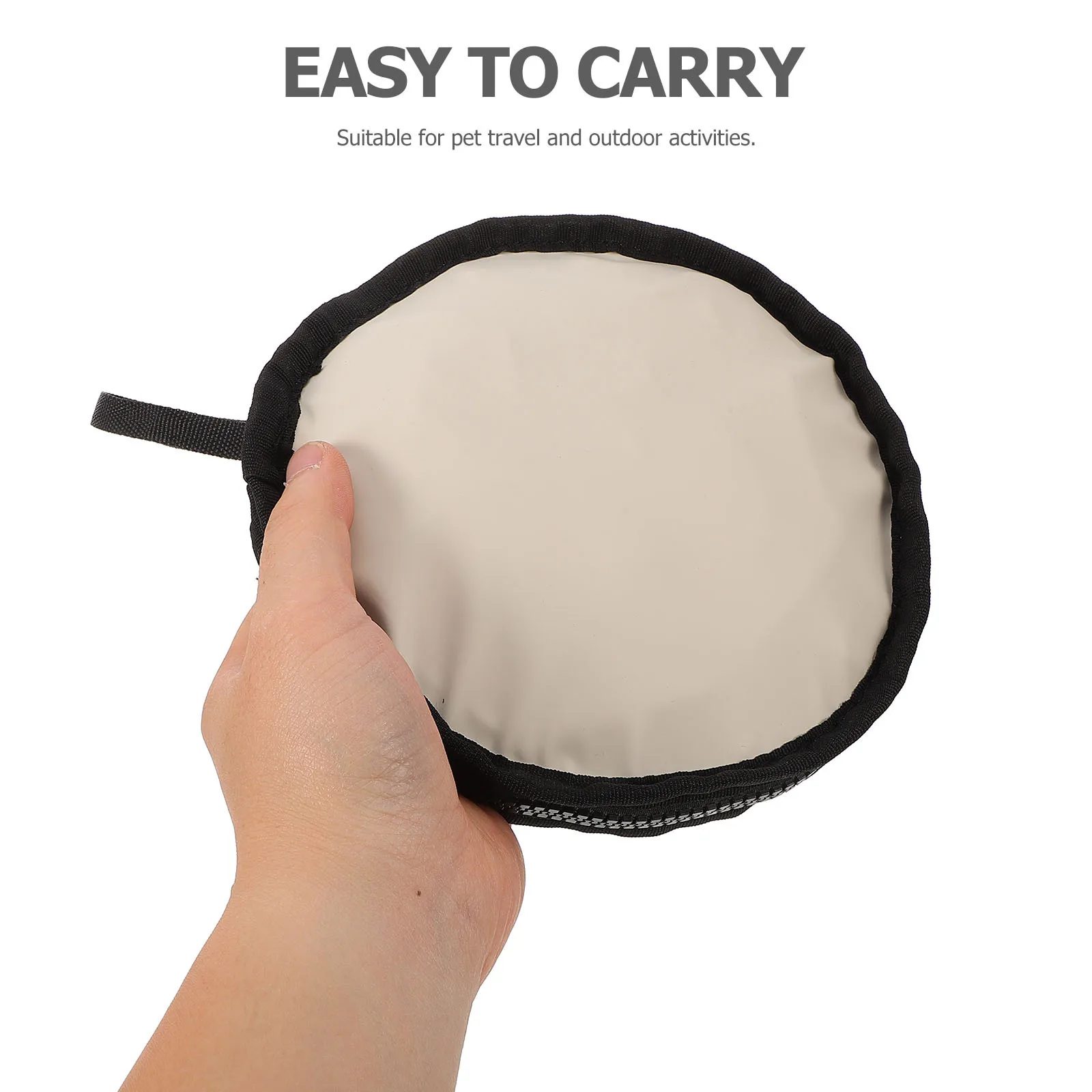 أكسفورد القماش سحاب عازل للماء للطي الكلب السلطانية المحمولة الحيوانات الأليفة السفر طبق سهلة التخزين خفيفة الوزن قابلة للطي وعاء الكلب