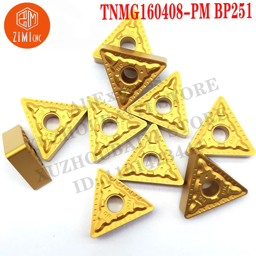 TNMG160408-PM BP251 تنمج 160408 إدراج كربيد أدوات الخراطة الخارجية أداة قطع مخرطة CNC تحول شفرة ميكانيكي مخرطة معدنية