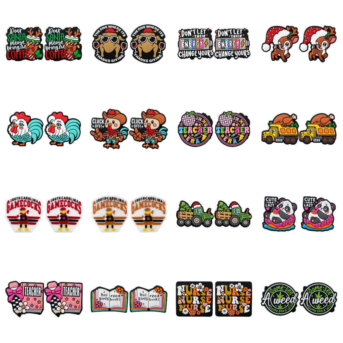 

15/30pcs Flat Focal Silicone beads For Jewelry Making DIY Pacifier Chain Bracelet Necklace Jewelry Diy Accessories