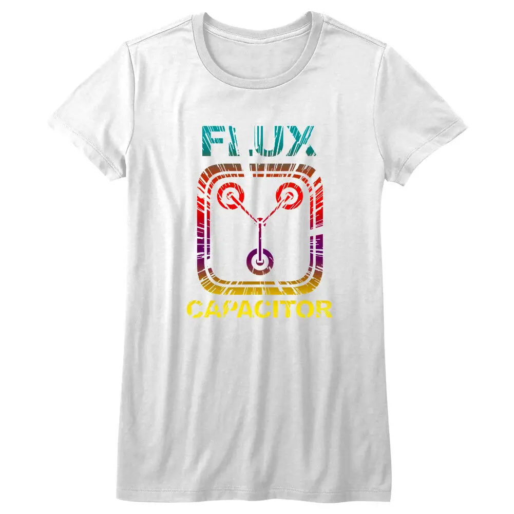 Back to the Future Flux Capacitor Womens T Shirt Gradient Sci-Fi Top McFly Movie