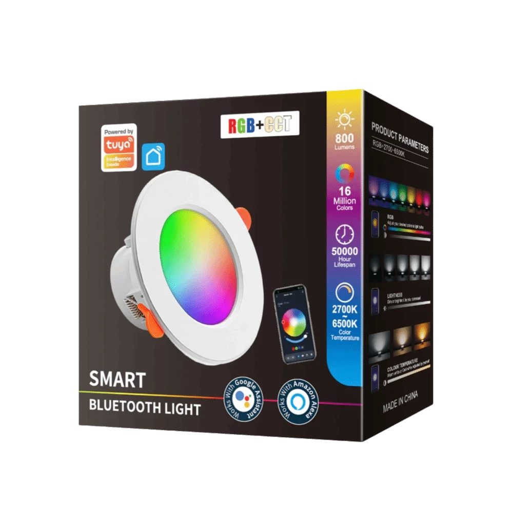 Luz descendente LED de potencia de 10W, luz RGB empotrada con Control remoto, cambio de Color RGB, Control por aplicación, luz que cambia de Color, decoración del hogar