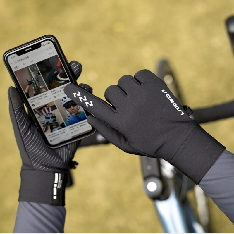 Lameda Gloves Anti-slip Men's Cycling Gloves Keep Warm Full Finger Gloves Lightweight Gloves For The Gym Bicycle Accessories