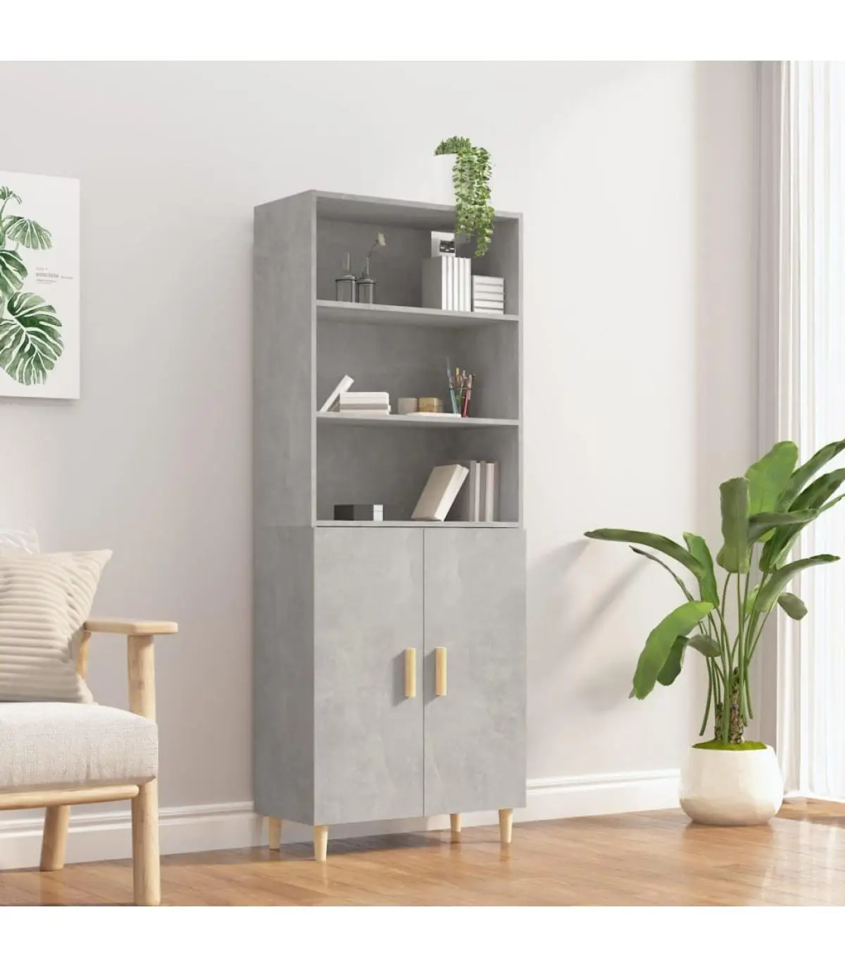 Sideboards high sideboard gray concrete plywood