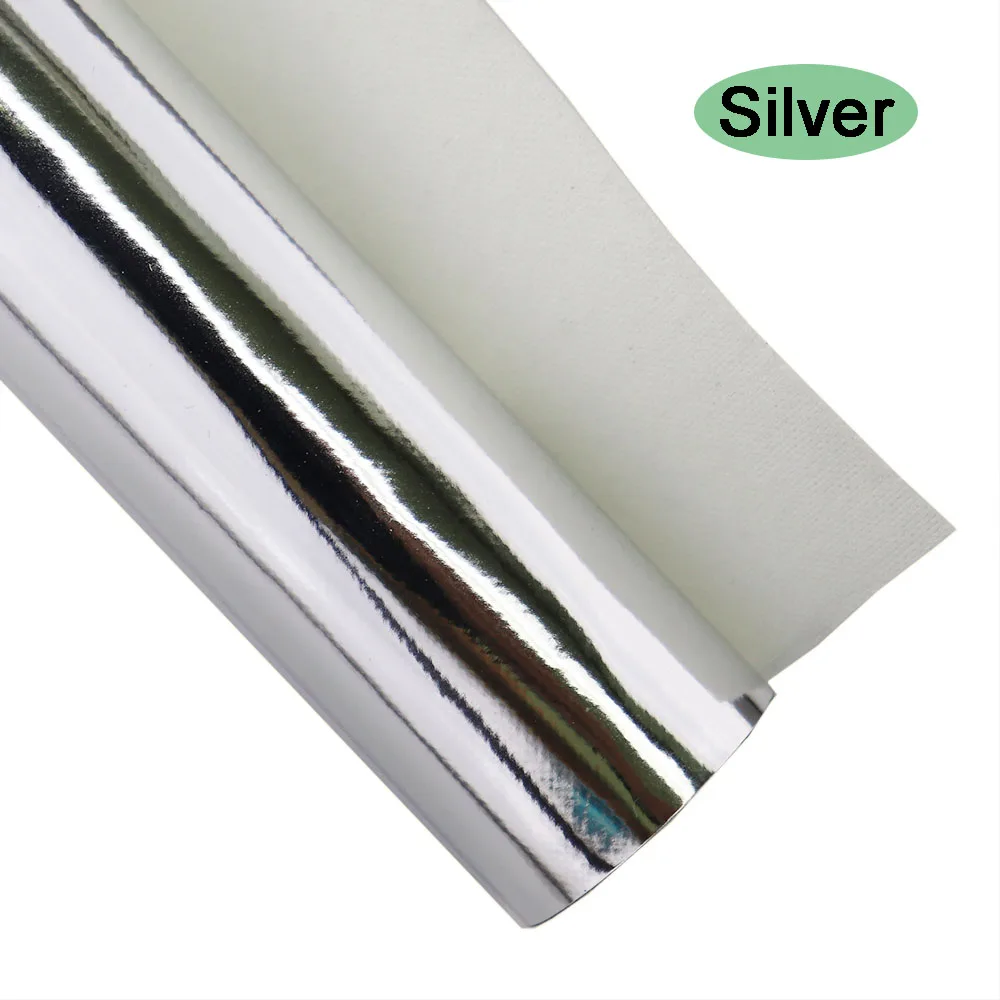 30x134cm Roll High light Rose Gold Sliver Plain Mirror Faux Synthetic PU Leather Fabric For Gift Boxes Bows Decoration DIY BH062