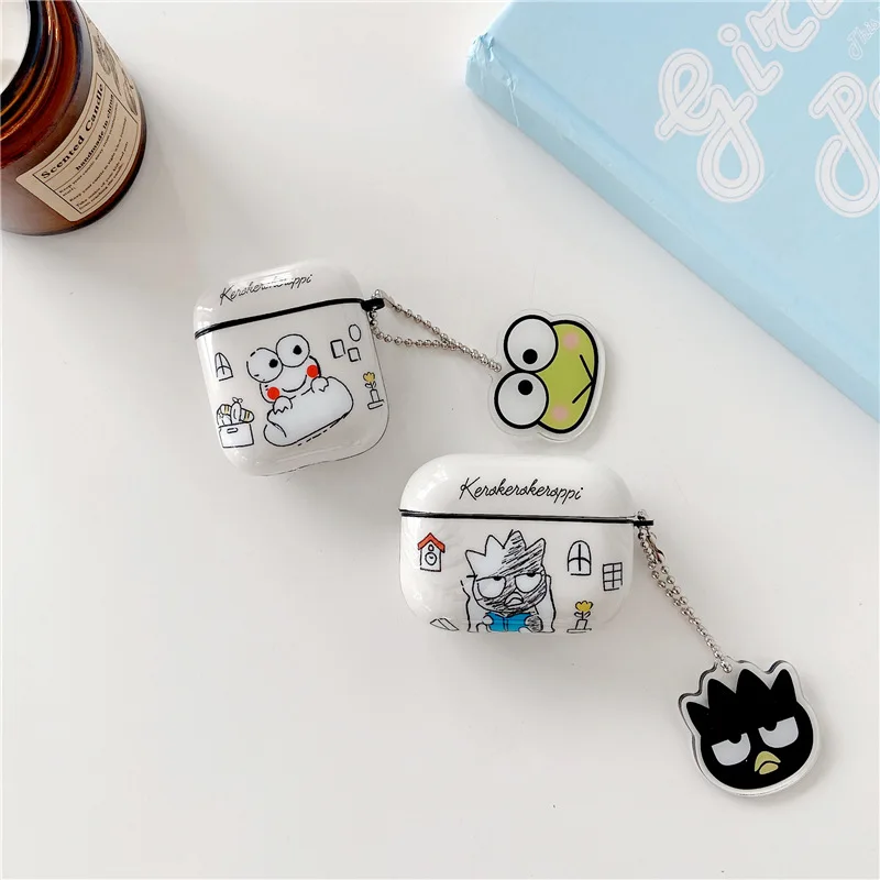 

Sanrio Kawaii Kerokero мультфильм подходит для Iphone Airpods3 Pro Подвеска гарнитура мягкий корпус 1/2 Bluetooth защитный чехол