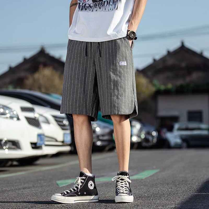 

Мужские льняные шорты в японском ретро-стиле: летние, тонкие, прямые, свободные, повседневные, легкие, дышащие, для летней носки