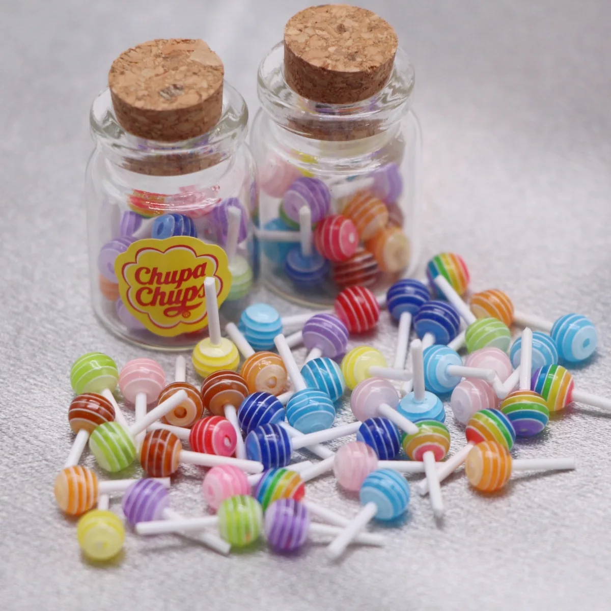 Doll house mini glass jar simulation lollipop small cloth miniature food play scene props with model accessories