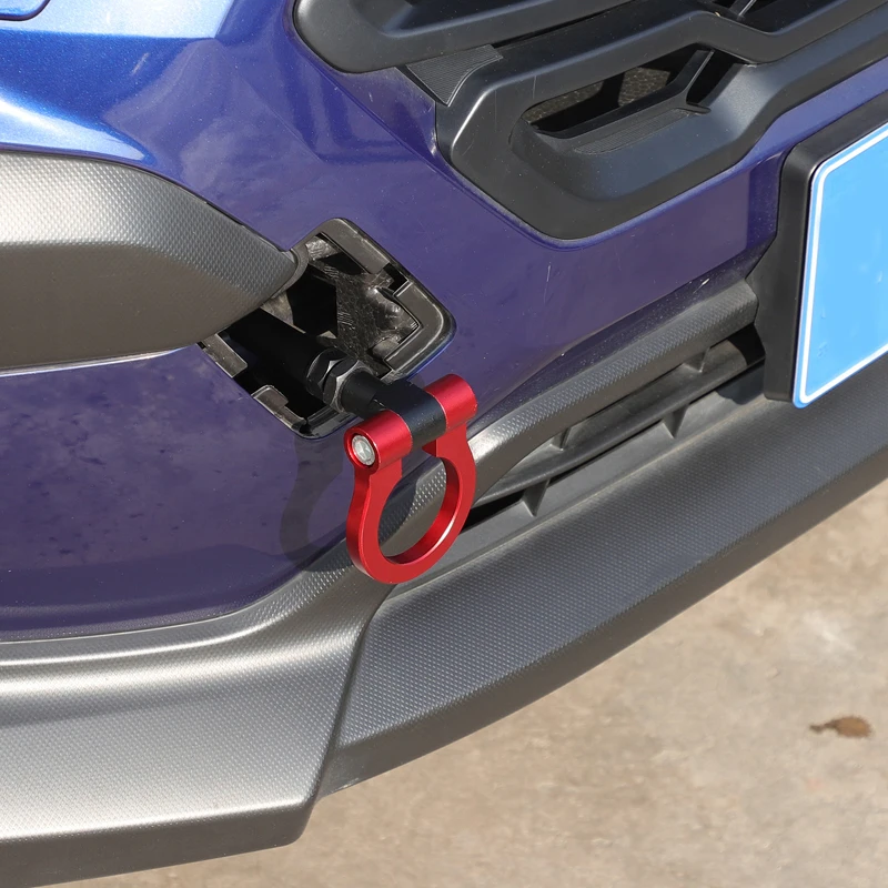 

Для Subaru WRX Crosstrek 2022-2024: Красный буксировочный крюк из алюминиевого сплава, кольцо для буксировки, накладка на бампер, аксессуары для автомобиля