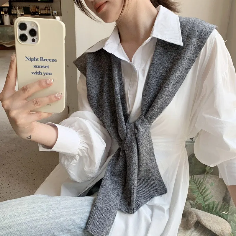 

Women's Knitted Light Weight Summer Cardigan Air Conditioning Shirt Sun Protection Fashionable Shoulder Wrap Spring Autumn Ne...