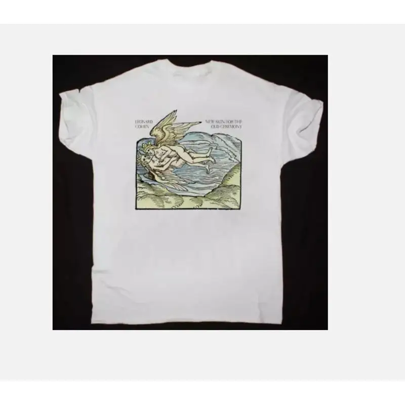 New Popular Leonard Cohen White T Shirt Cotton Full Size