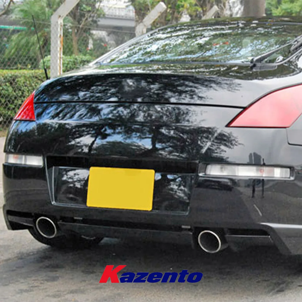 For Nissan Fairlady Z33 350Z STK Style Fiberglass Wide Body Rear Bumper With Lip