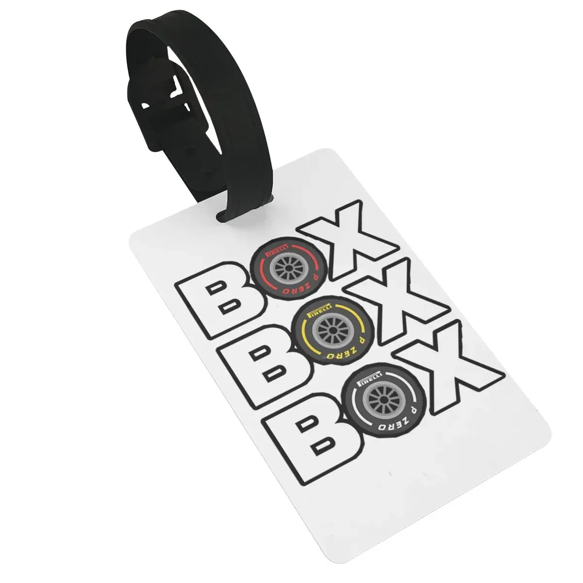 

Box Box Box F1 Luggage Tags Suitcase Accessories Travel PVC Fashion Baggage Boarding Tag Portable Label Holder ID Name Address