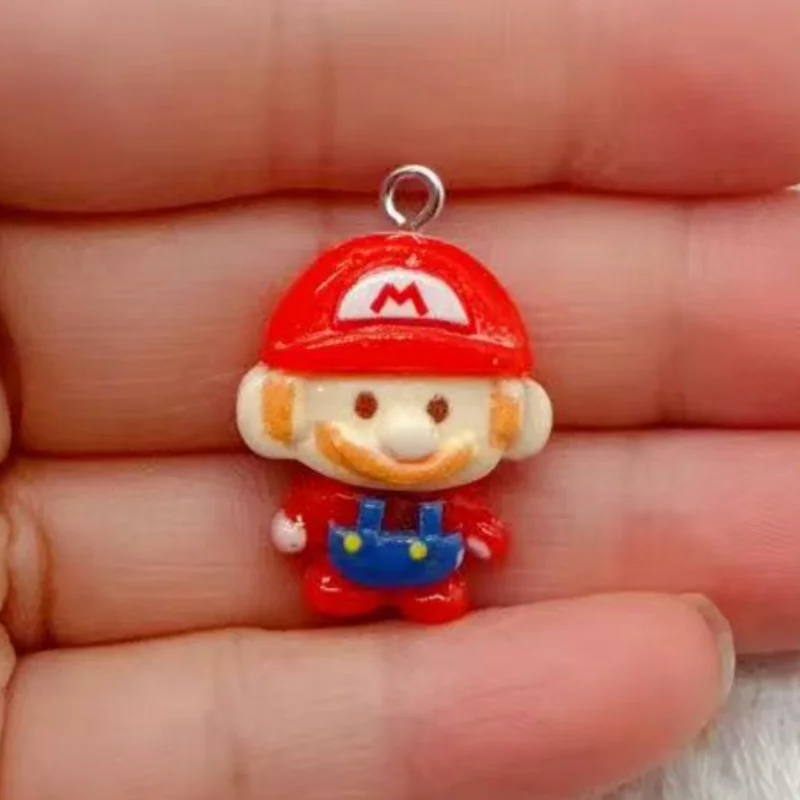 10pcs resin cartoon pendant, DIY jewelry making earrings, keychain accessories view 2