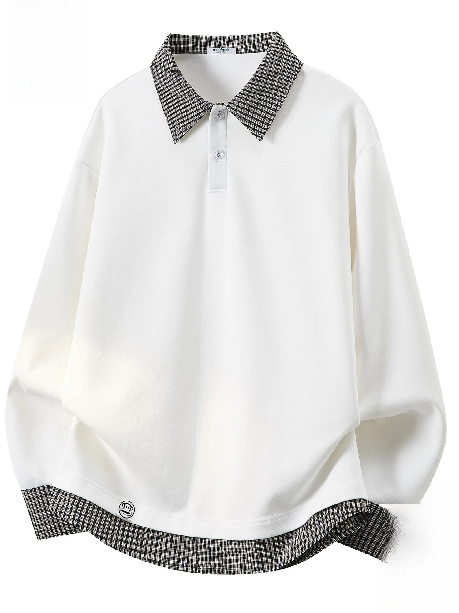 

Мужская толстовка Paul Frank с длинным рукавом, повседневная, с воротником, в университетском стиле, зимняя, свободного кроя, молодежная, модная, из смесового полиэстера и хлопка