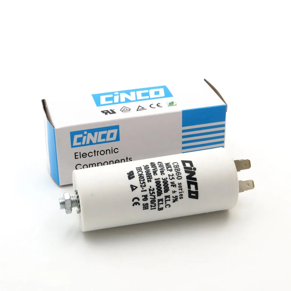 450V 25Uf Appliance Motor Start Run Capacitor CBB60 50/60HZ Wire - Foto 11