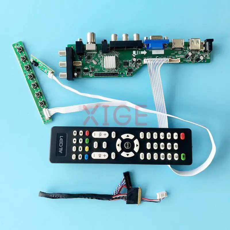 

Driver Controller Board Fit CLAA101NB01 N101L6 N101LGE 10.1" USB+DHMI+VGA+2AV 1024*600 Matrix 40-Pin LVDS DVB Digital Signal Kit