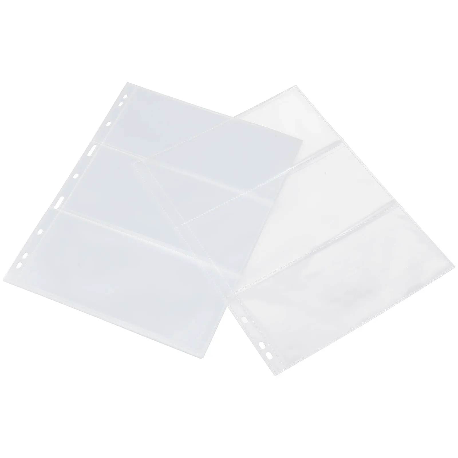 

10pcs Photo Pages PVC Transparent Sleeves for Bills Photos Postcards Storage Photo Pockets Pages Binder Refill Travel Size