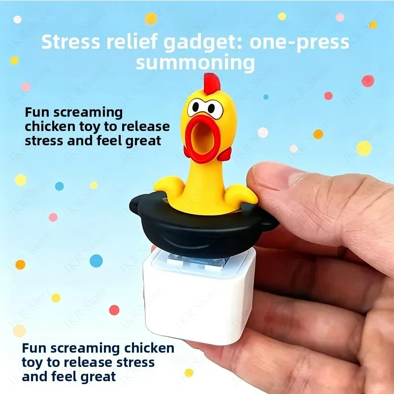 Funny Sound Light Screaming Animal Keychain Press Button Fidget Toy, Cute Bag Pendant Stress Relief Novelty Party Kids Gift