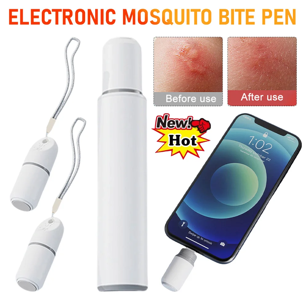 Bolígrafo térmico para picadura de mosquitos, bolígrafo portátil antimordedura de mosquitos, bolígrafo térmico Natural para aliviar la picazón para niños adultos ﻿
